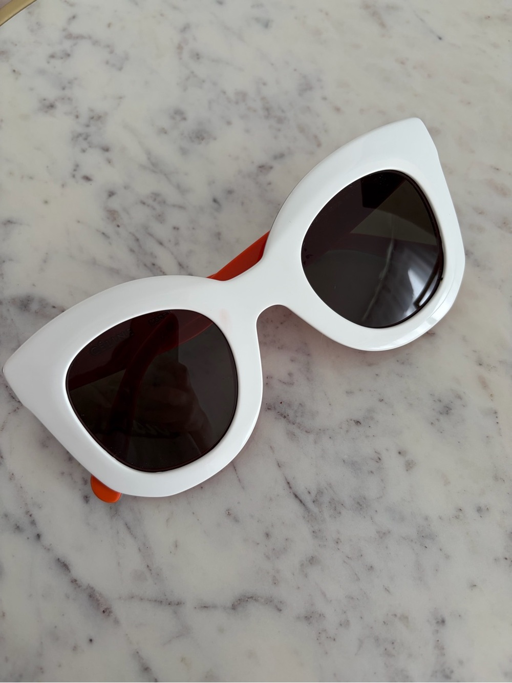 Celine Marta White Sunglasses